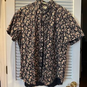 J. Crew Navy Floral Men's Button Down Shirt